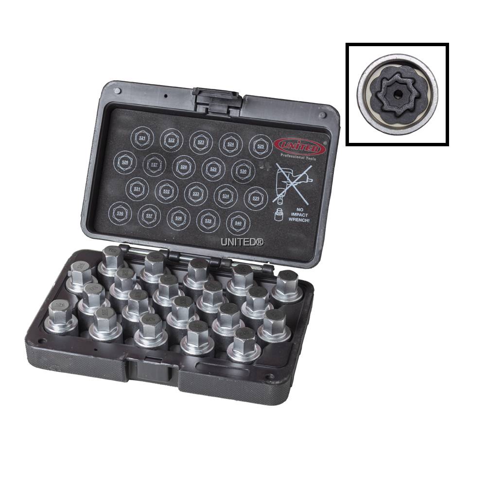 20 PCS VW Wheel Lock Screw Removal Set Unlock AntiTheft Screws for