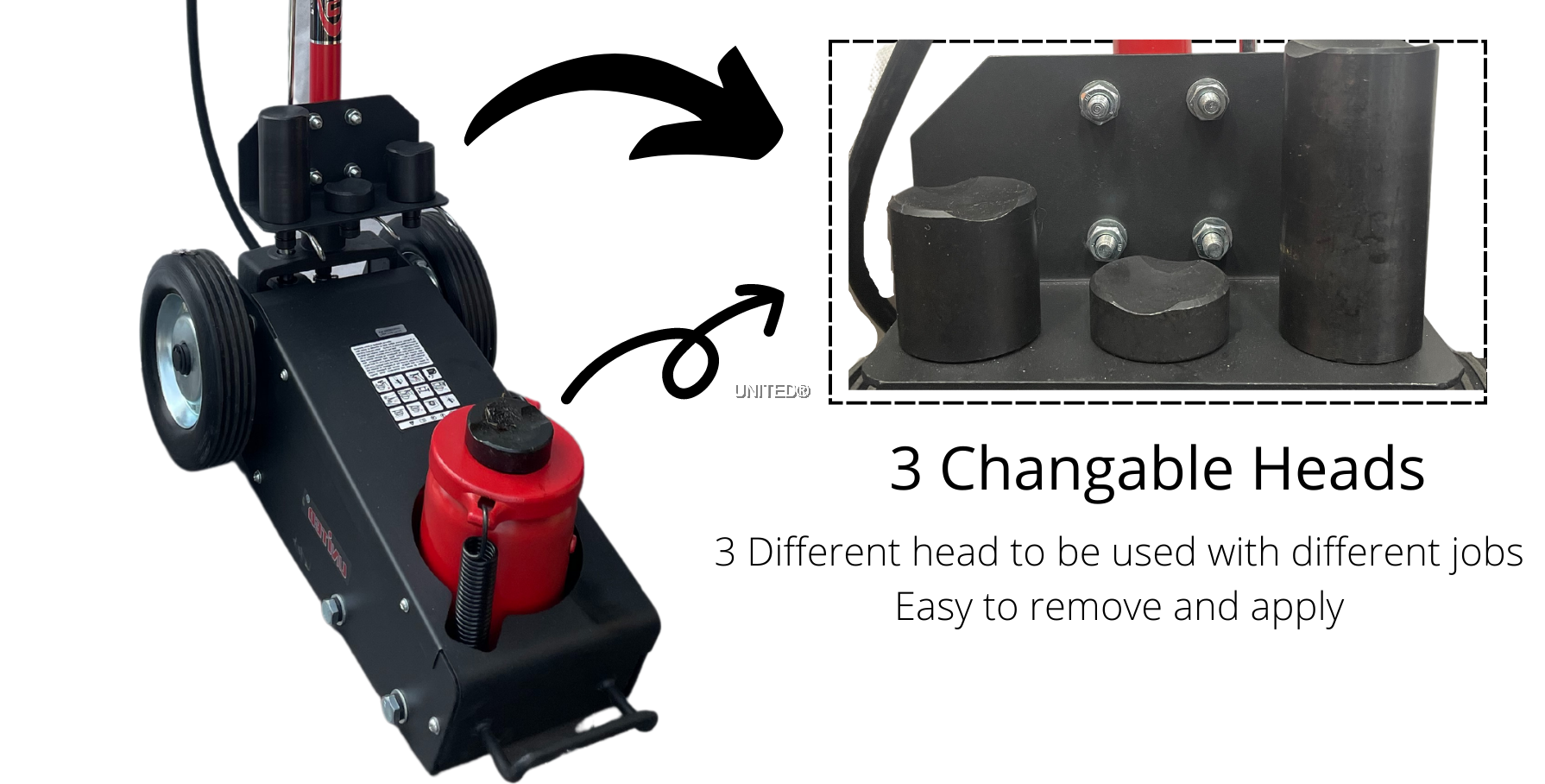 UHEPFJ22 22TON PNEUMATIC FLOOR JACK