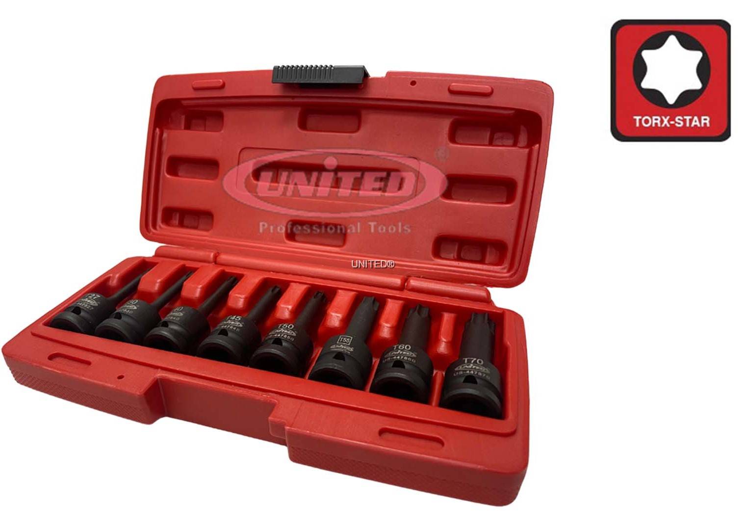 UBTS0808 8PCS IMPACT DEEP TORX SOCKET SET