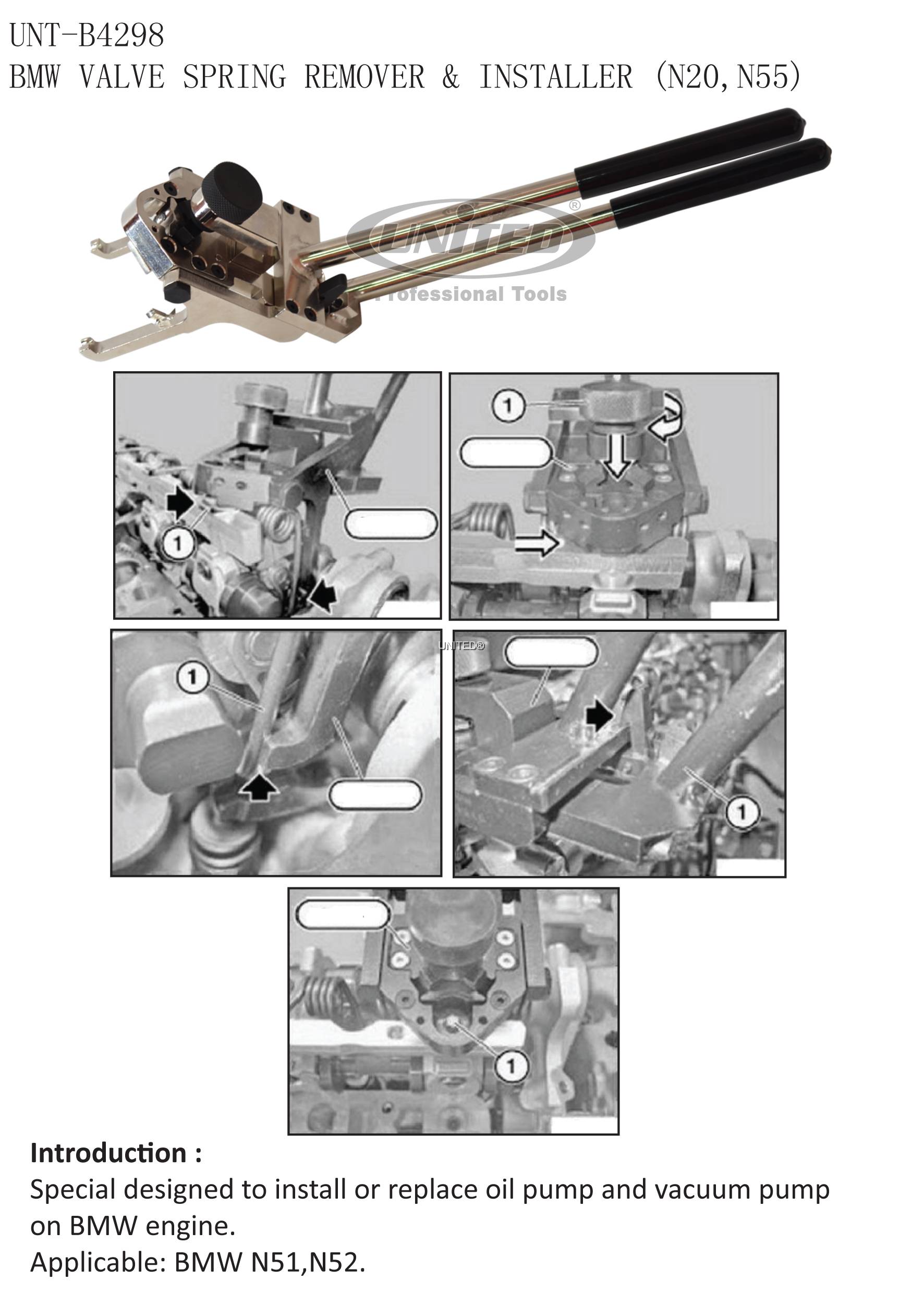 BMW Valve Spring Installer & Remover (N13, N20, N26, N55) Pressure