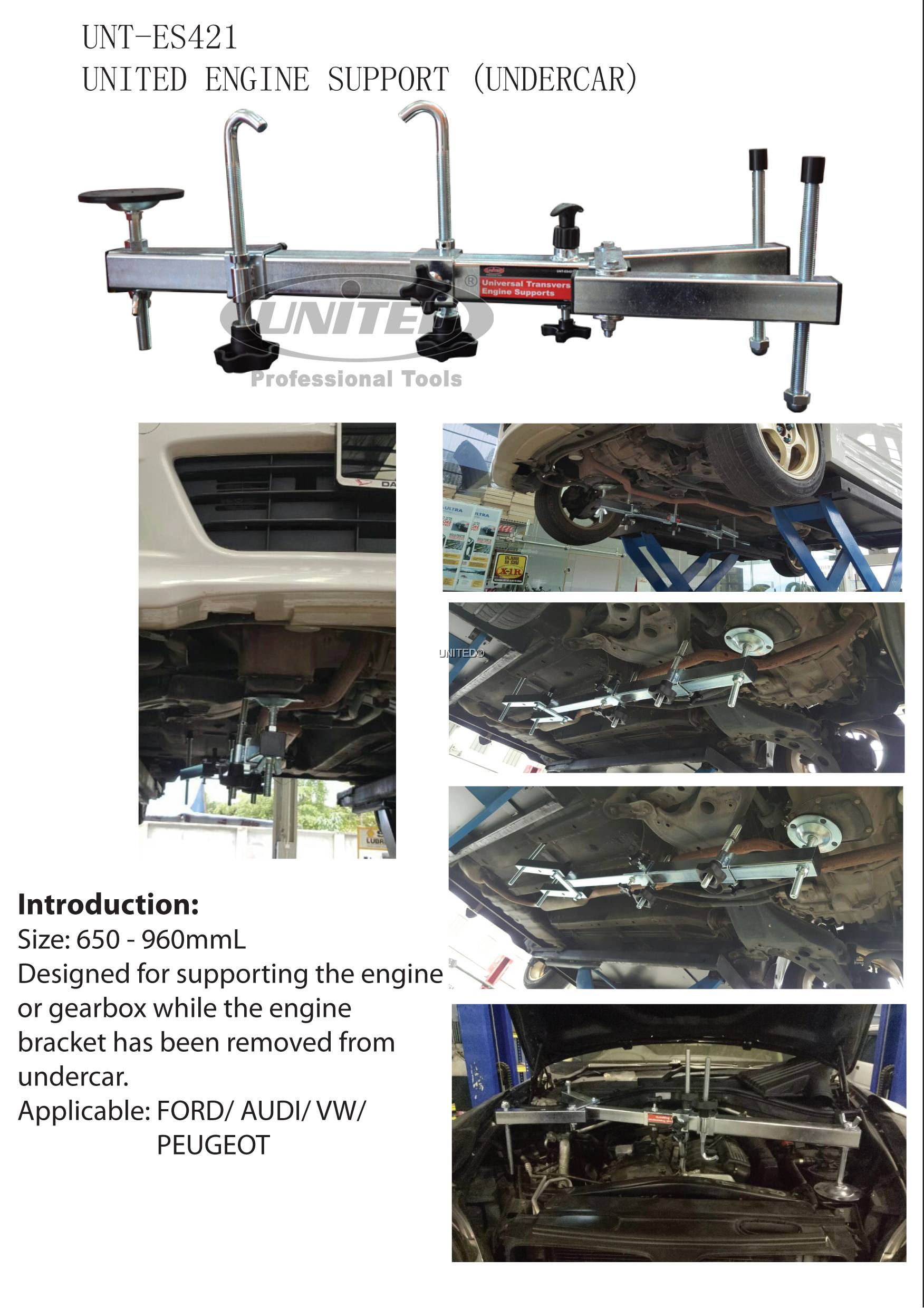 Universal Transverse Engine Support Versatile Engine Maintenance Aid