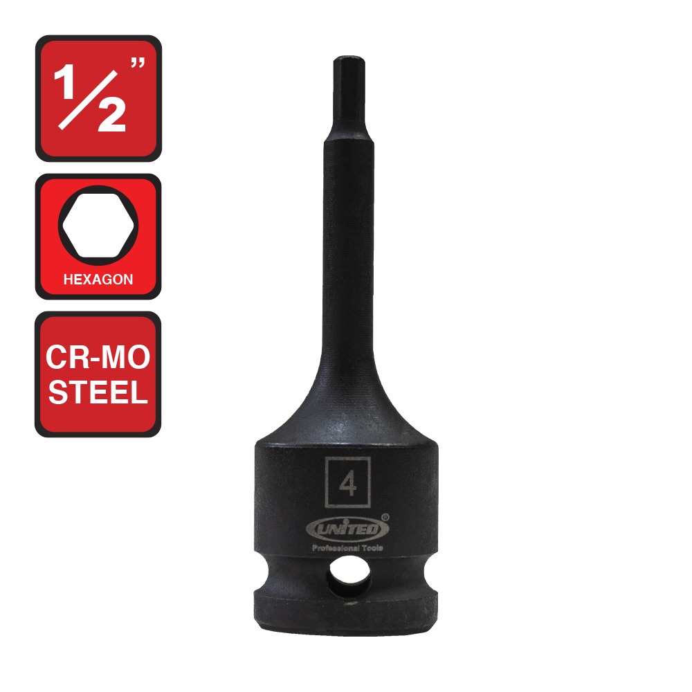 US447904 1/2" Impact Deep Hex Socket (4mm) Automotive Tools Malaysia