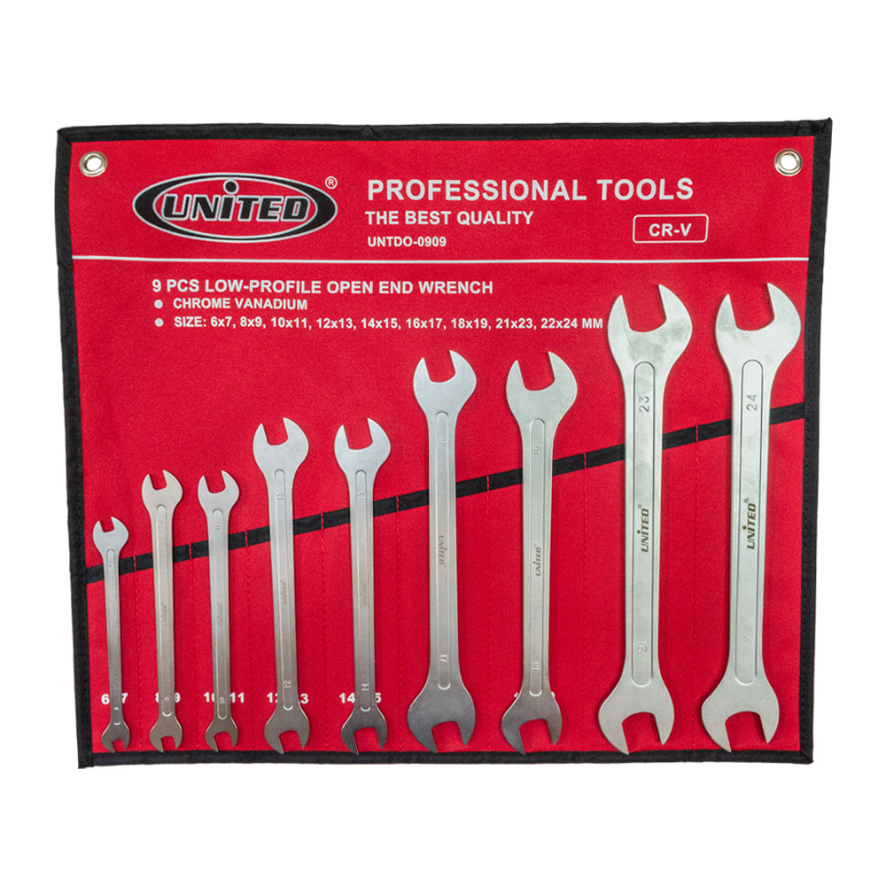 9Piece Low Profile OpenEnd Wrench Set (6 24mm)