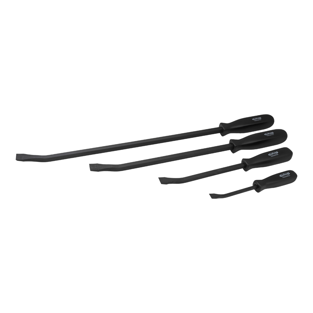 4Piece Pry Bar Set Carbon Steel with Comfort Grip Handles